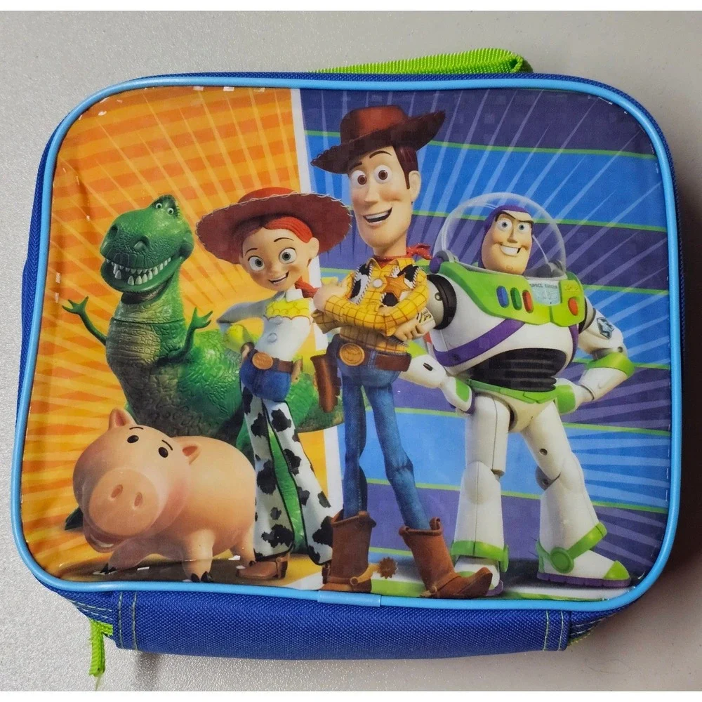 Disney Pixar Toy Story Kids Insulated Lunch Box Woody Buzz Jessie Rex Blue